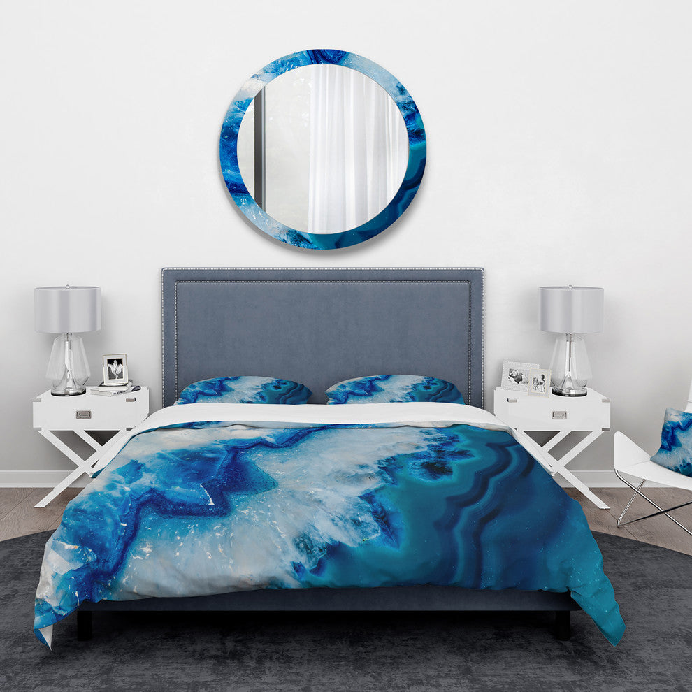 Geode Slice Macro Abstract Duvet Cover Set, King