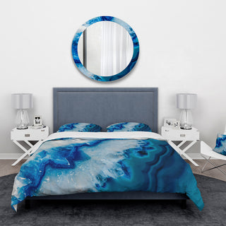 Geode Slice Macro Abstract Duvet Cover Set, King