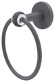 Clearview Towel Ring with Twisted Accents, Matte Gray