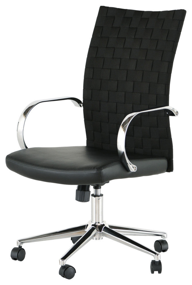 Mia Black Naugahyde Office Chair