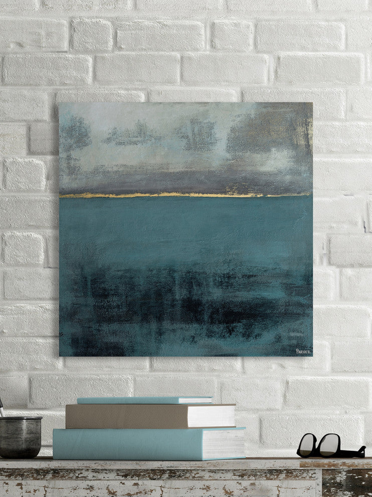 "City Lights at the Bayou End" Painting Print on Wrapped Canvas, 48"x48"