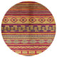 Ahgly Company Indoor Round Mid-Century Modern Area Rugs, 7' Round