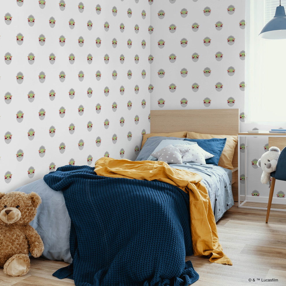 Green Grogu Peel & Stick Wallpaper