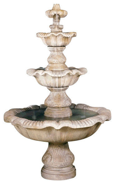 Three Tier Renaissance Outdoor Fountain, Relic Barro