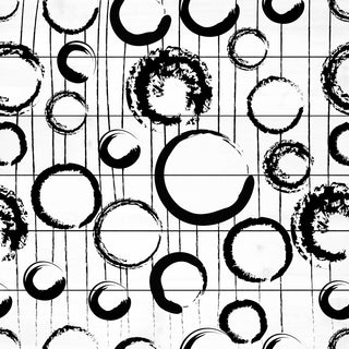 "Circle Variations" Painting Print on White Wood