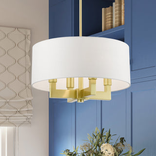 Cresthaven 4 Light Satin Brass Pendant
