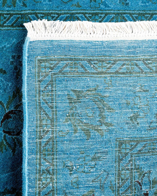 Fine Vibrance, One-of-a-Kind Hand-Knotted Runner Rug Blue, 2'6"x10'3"