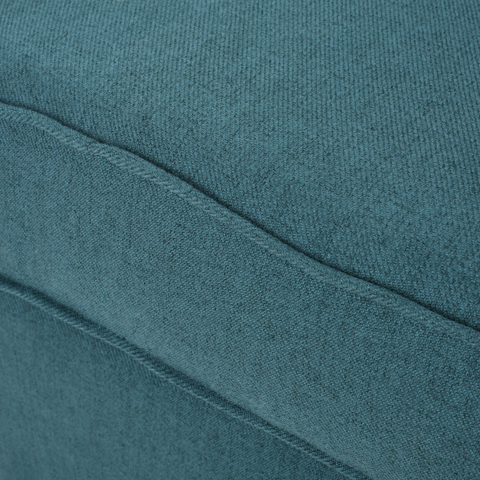 GDF Studio Manon Plush Comfortable Fabric Club Chair, Teal