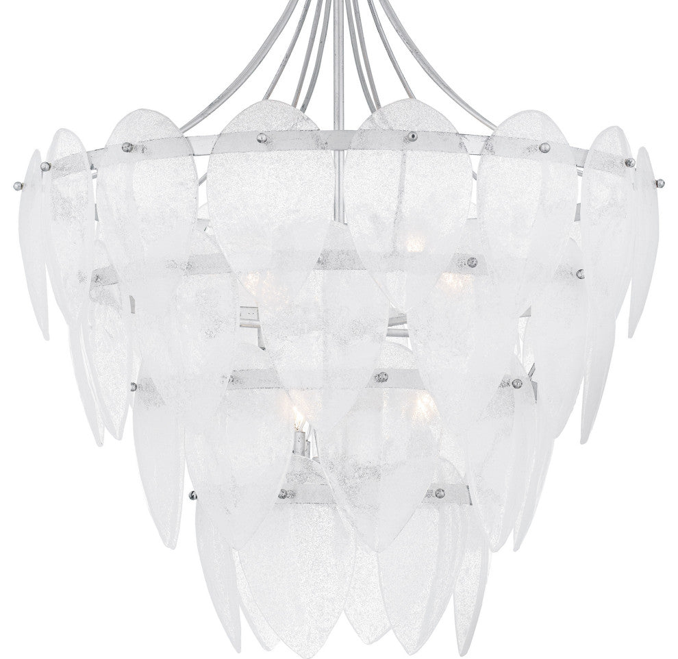 Quoizel QP6766 Lilestone 7 Light 28"W Waterfall Chandelier - Gold Leaf