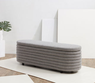 Safavieh Couture Jaymie Storage Bench, Dark Grey/Black