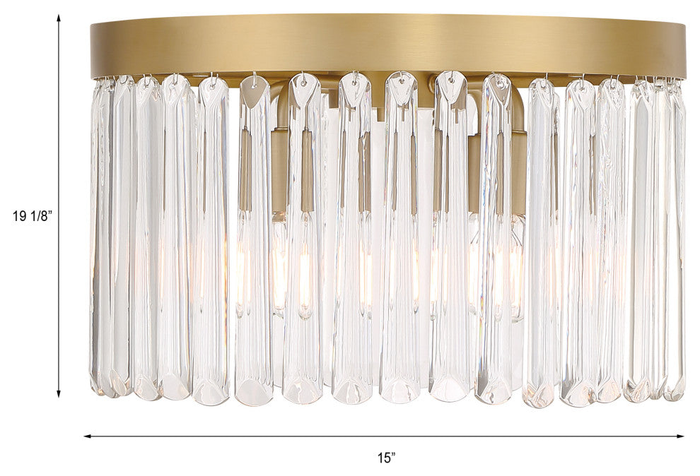 Emory 4 Light Modern Gold Ceiling Mount