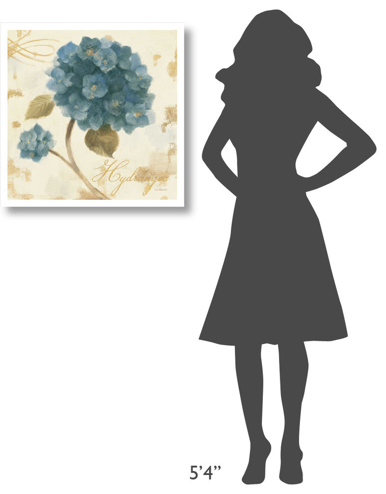 "Abundant Teal Hydrangea I" Digital Paper Print by Albena Hristova, 26"x26"