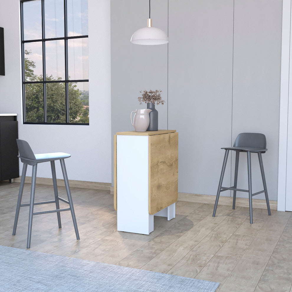 Kailua Folding Dining Table, White/Macadamia