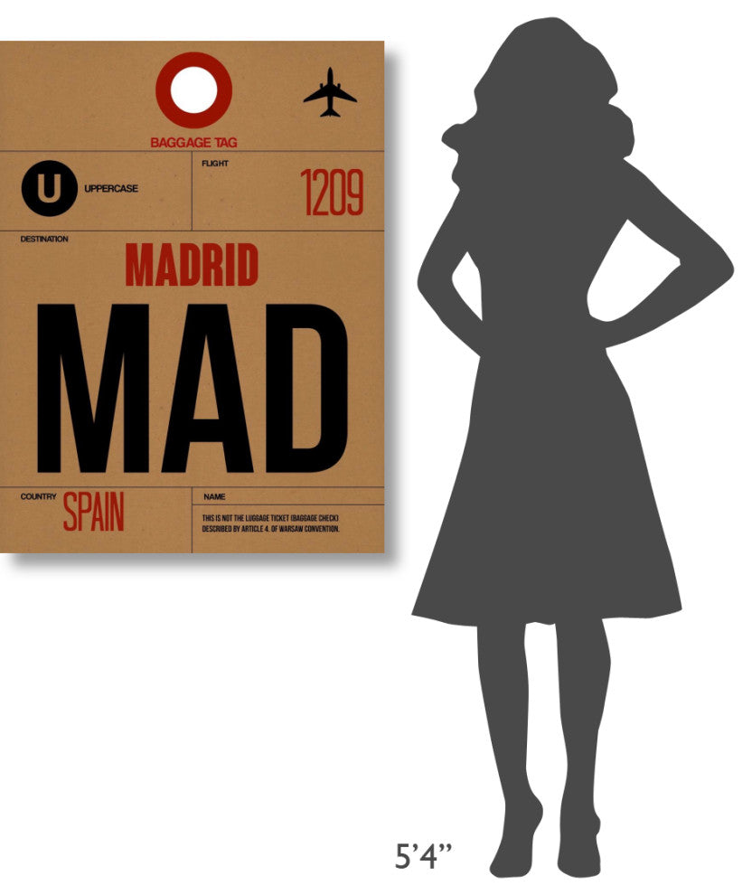 "MAD Madrid Luggage Tag 2" Fine Art Print