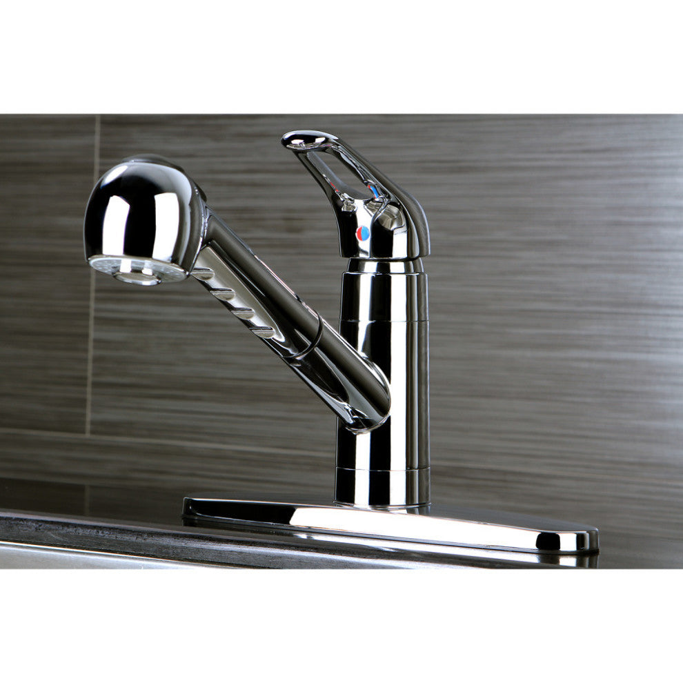 Gourmetier Single-Handle Pull-Out Kitchen Faucet, Polished Chrome
