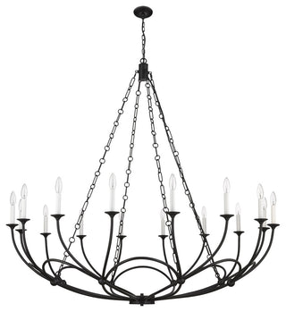 Zlite 3500-16MB 16-Light Chandelier, Matte Black