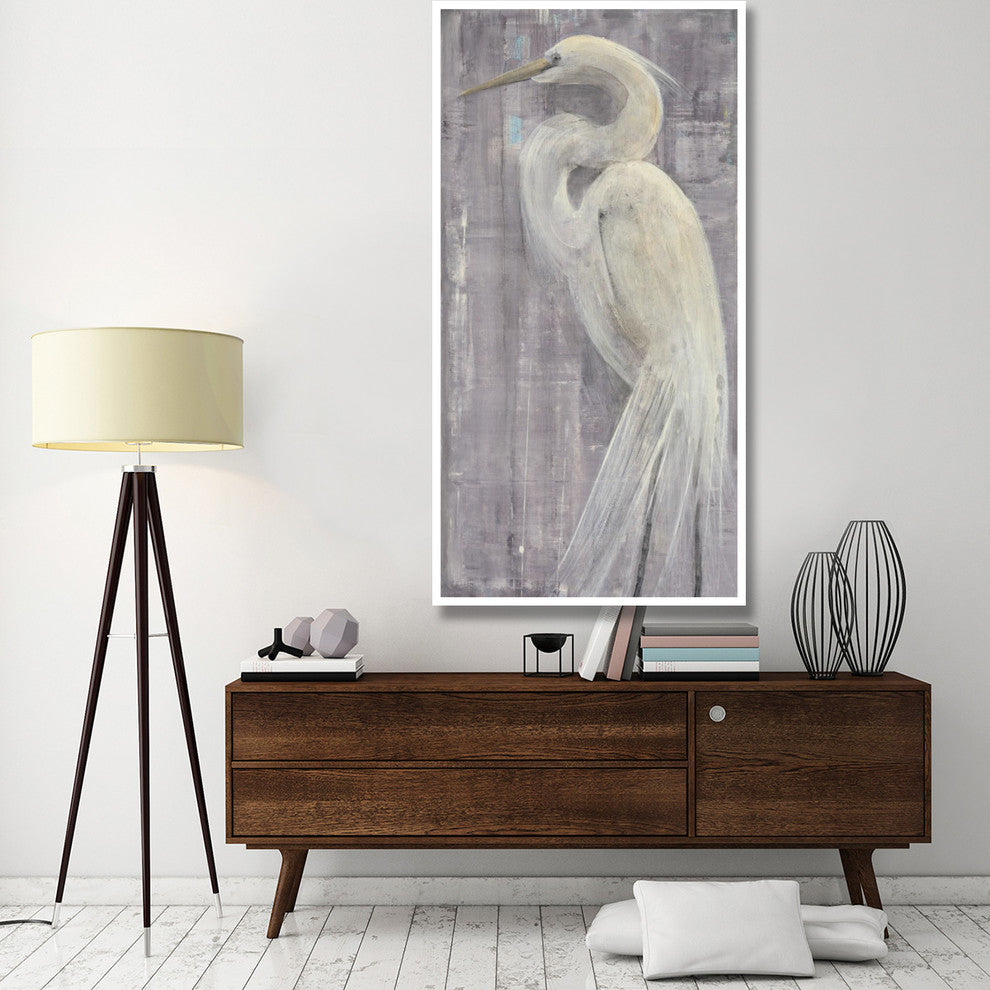"Coastal Egret II Legs" Digital Paper Print by Albena Hristova, 38"x74"