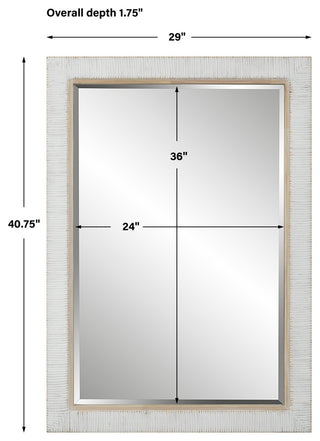 Uttermost 09829 Cape Whitewashed Rattan Mirror