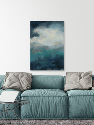 "Dark Forest Clouds" Painting Print on Wrapped Canvas, 16"x24"