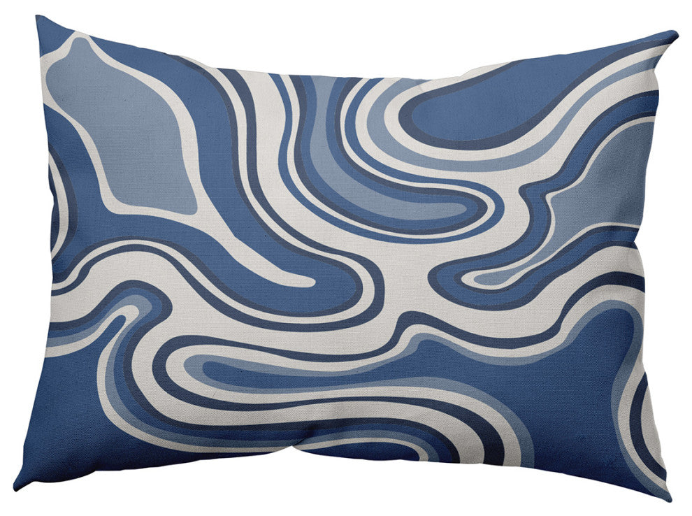 14" x 20" Agate Decorative Indoor Pillow, Cadet Blue