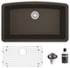 Karran Undermount Quartz 32" Single Bowl Kitchen Sink Kit, Brown