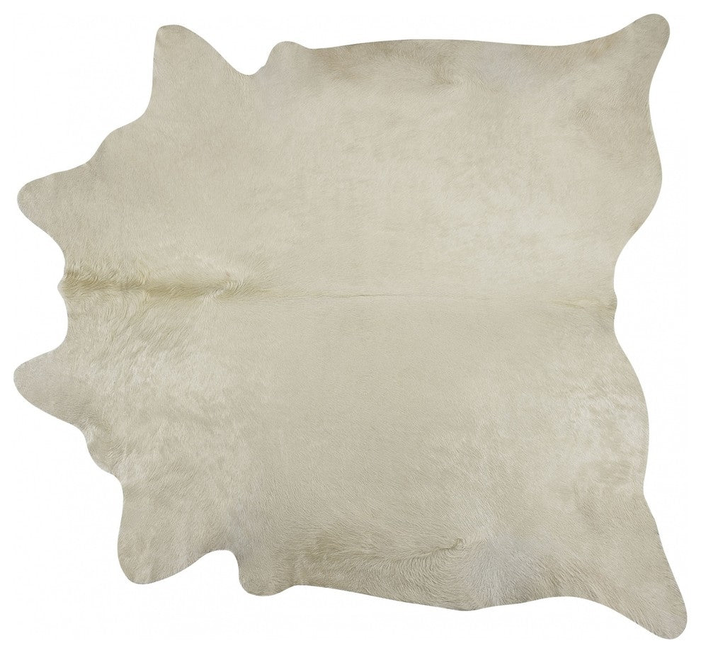 Pergamino White Cowhide Rug, Large