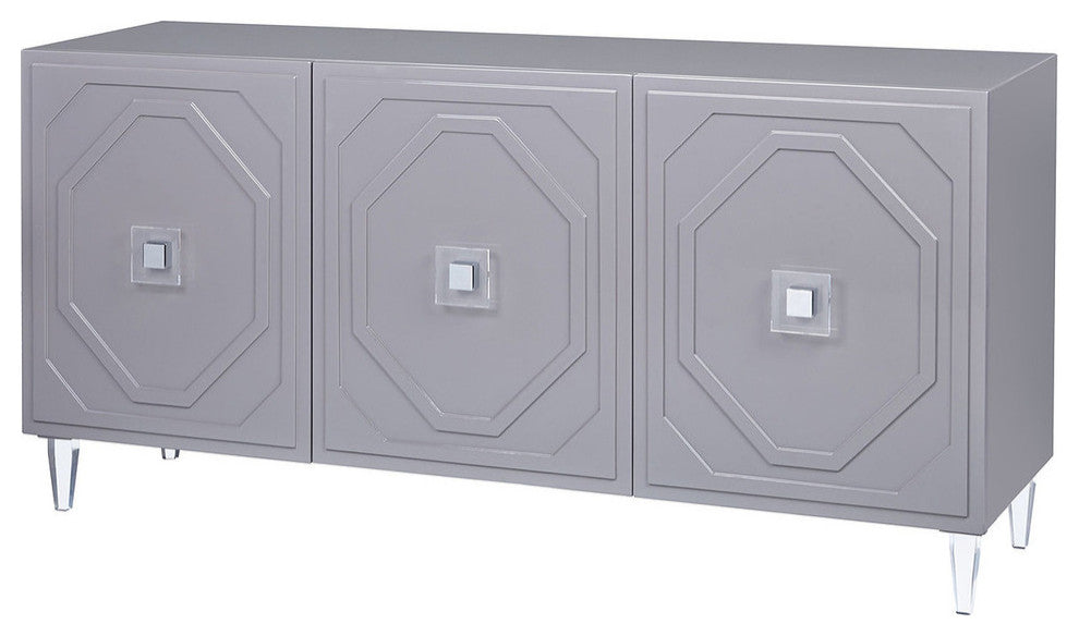 Andros Grey Lacquer Buffet - Grey