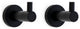 Italia Florence Series set of 2 Robe Hooks in Matte Black
