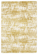 Greer Modern Distressed Etchings Gold/ Ivory Area Rug, 3'10" x 5'5"