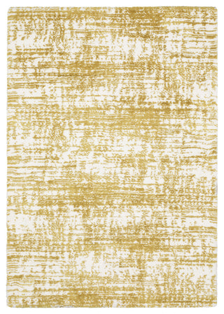 Greer Modern Distressed Etchings Gold/ Ivory Area Rug, 3'10" x 5'5"