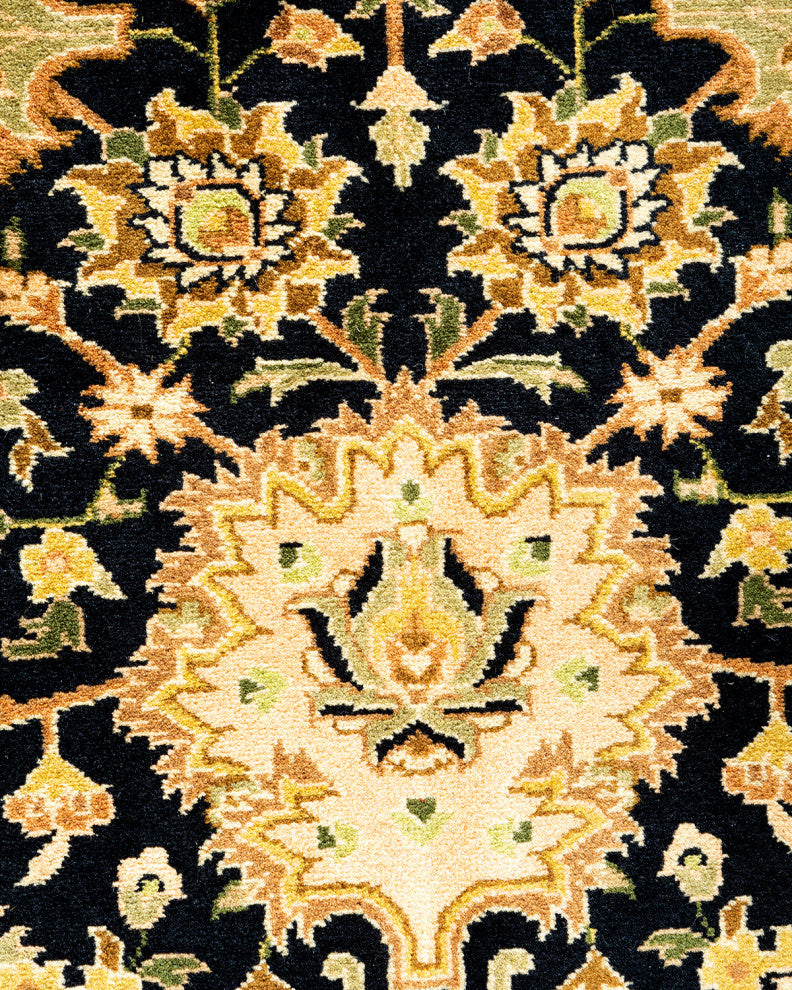 Mogul, One-of-a-Kind Hand-Knotted Area Rug Black, 8' 2" x 10' 6"