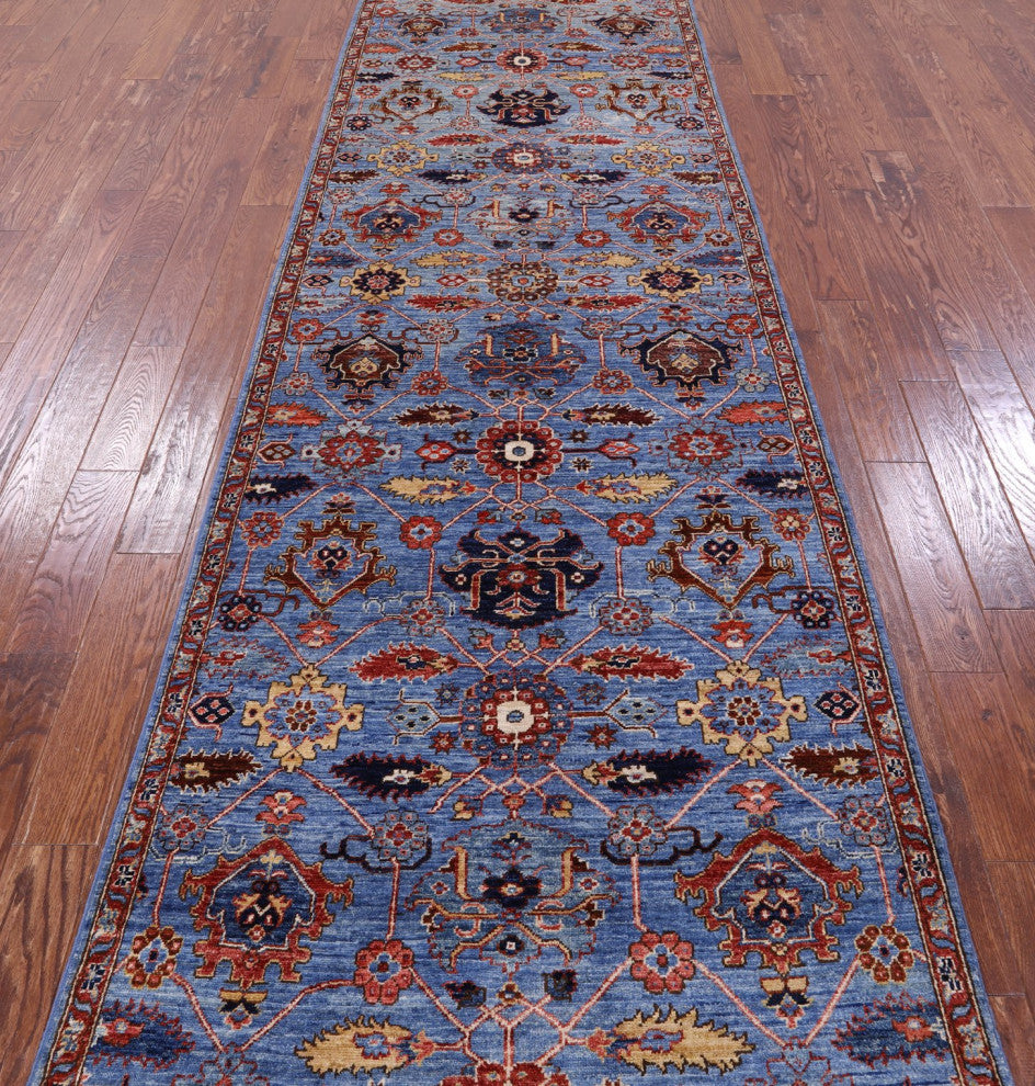 3' 10" X 11' 10" Persian Fine Serapi Handmade Runner Rug - Q12902