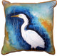 Great Egret Left Large Indoor/Outdoor Pillow 18x18