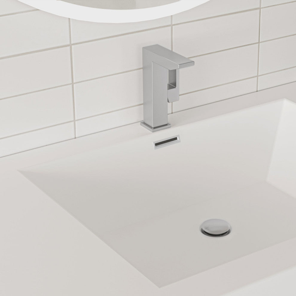 The Ashland Bathroom Vanity, White, 36", Single Sink, Freestanding