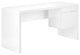 Computer Desk, Laptop, Storage Drawers, 60"L, Work, Laminate, Glossy White