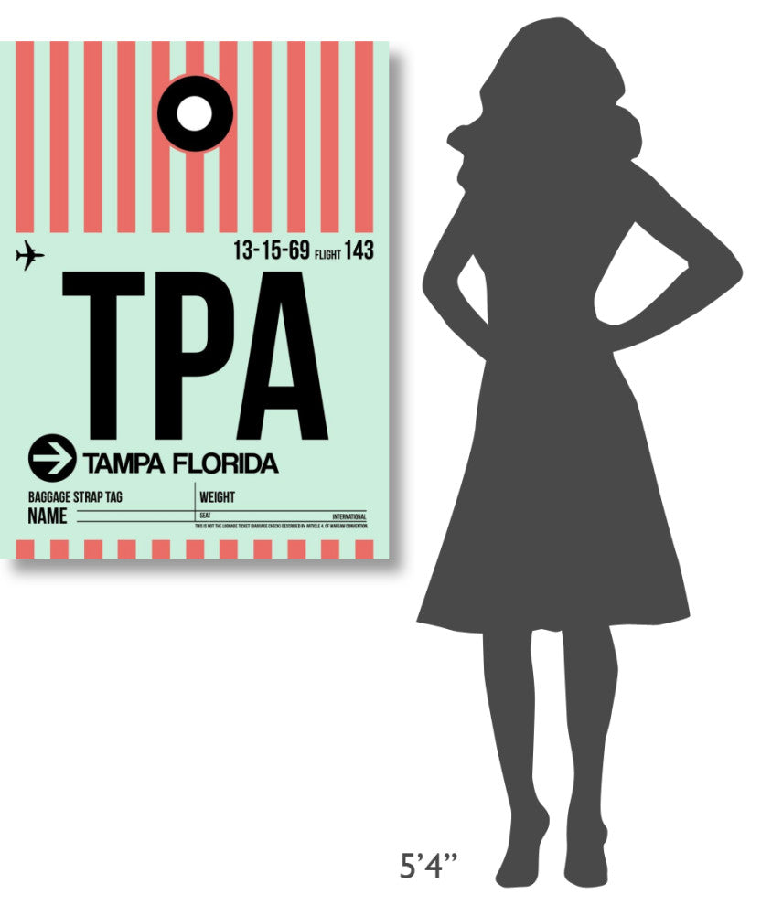 "TPA Tampa Luggage Tag 1" Fine Art Print