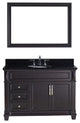 Virtu Victoria 48" Single Bathroom Vanity, Espresso With Faucet and Mirror