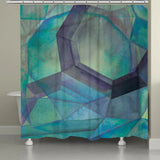 Laural Home Blue Green Gemstones Shower Curtain