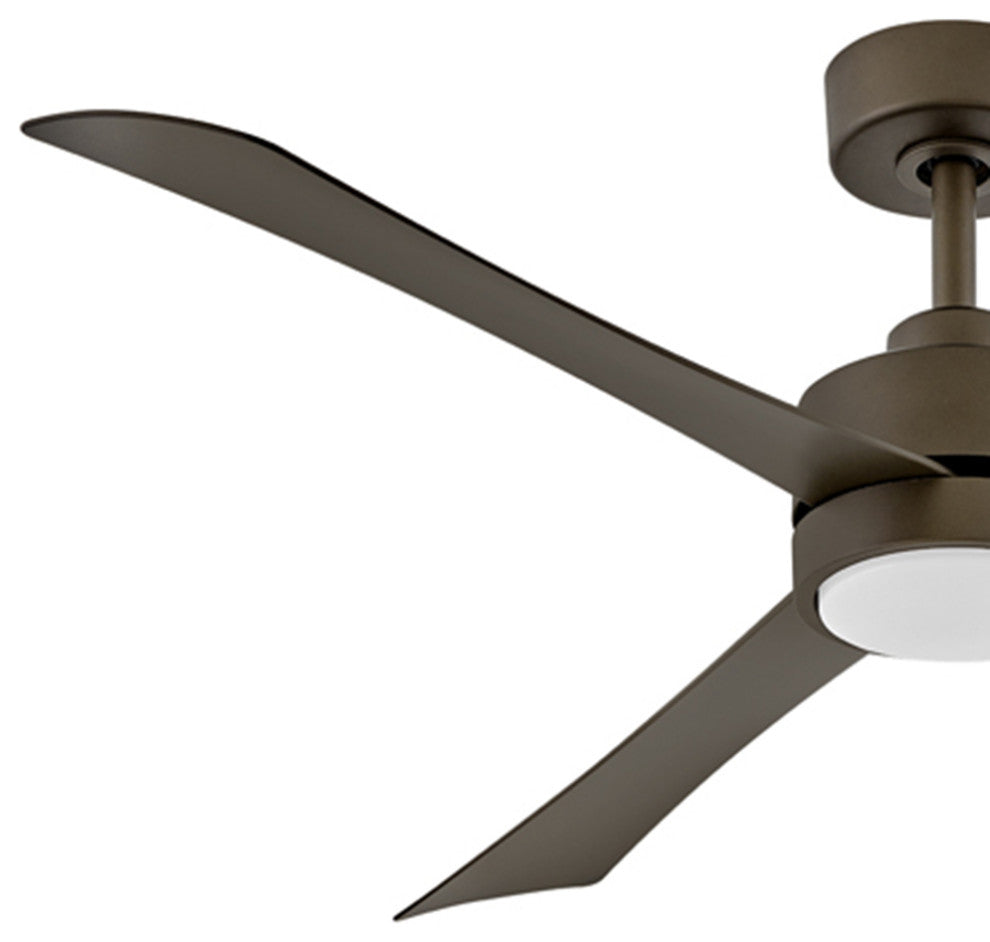 Hinkley Iver 56" Indoor/Outdoor LED Fan with, Metallic Matte Black