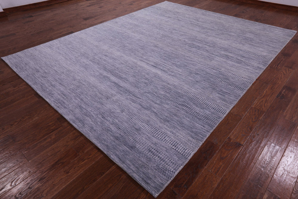 8' 10" X 11' 8" Savannah Grass Handmade Wool and Silk Rug Q12006