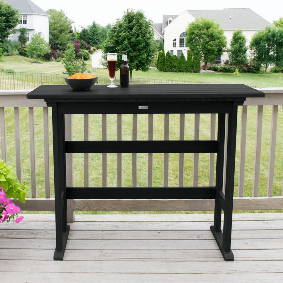 Lehigh Bar Height Balcony Table, Black