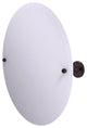 Shadwell Frameless Round Beveled Edge Tilt Mirror, Antique Bronze