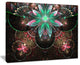 "Large Star Flower Fractal Pattern" Floral Wall Art Canvas, 40"x30"