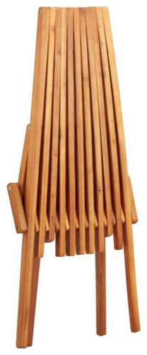 Vidaxl Folding Outdoor Lounge Chair Solid Acacia Wood