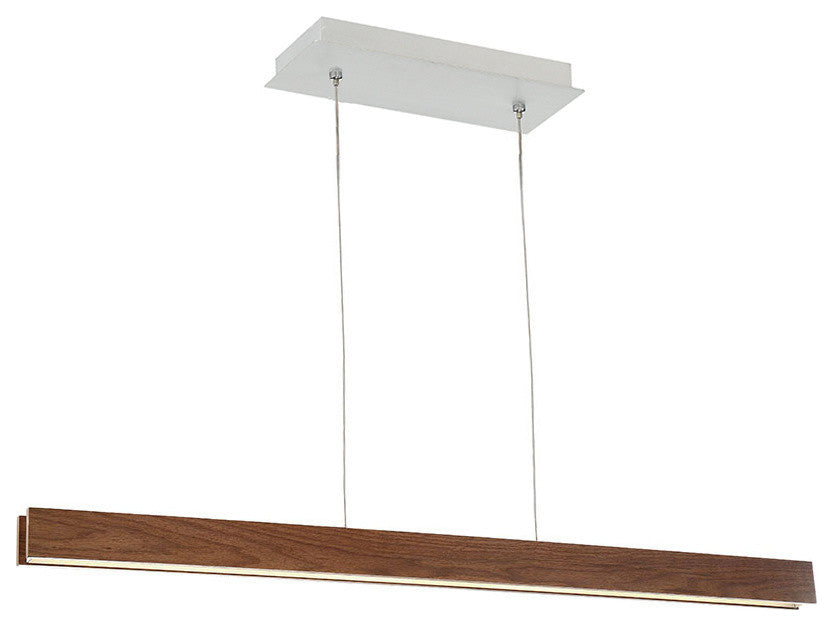 Drift 1 Light LED Linear Pendant in Dark Walnut
