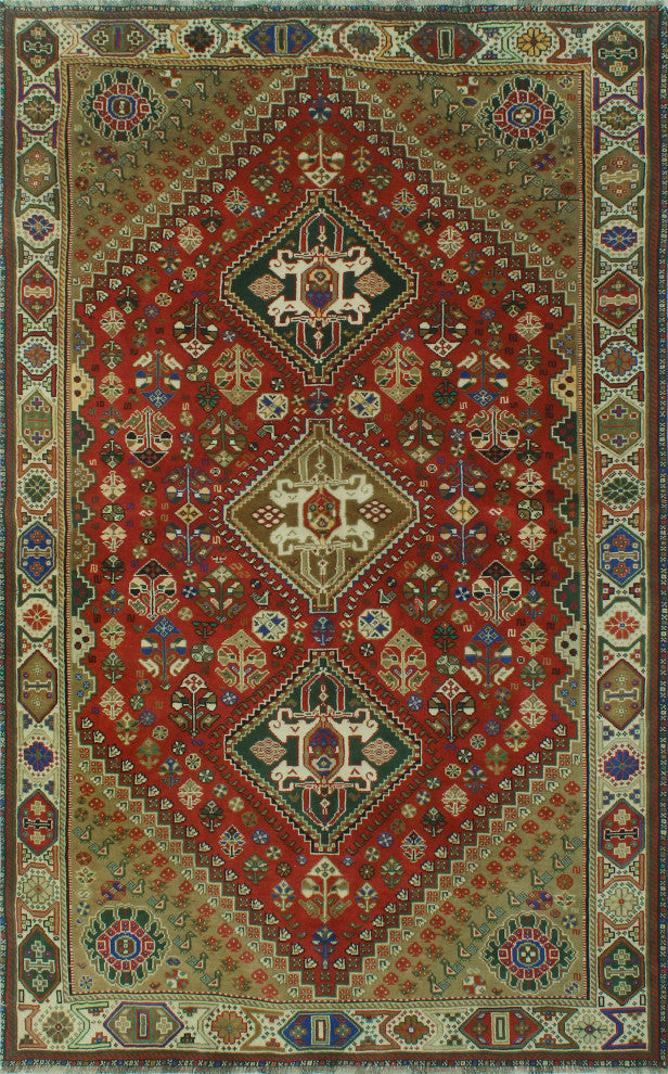 Fine Vintage Distressed Maira Rust Rug
