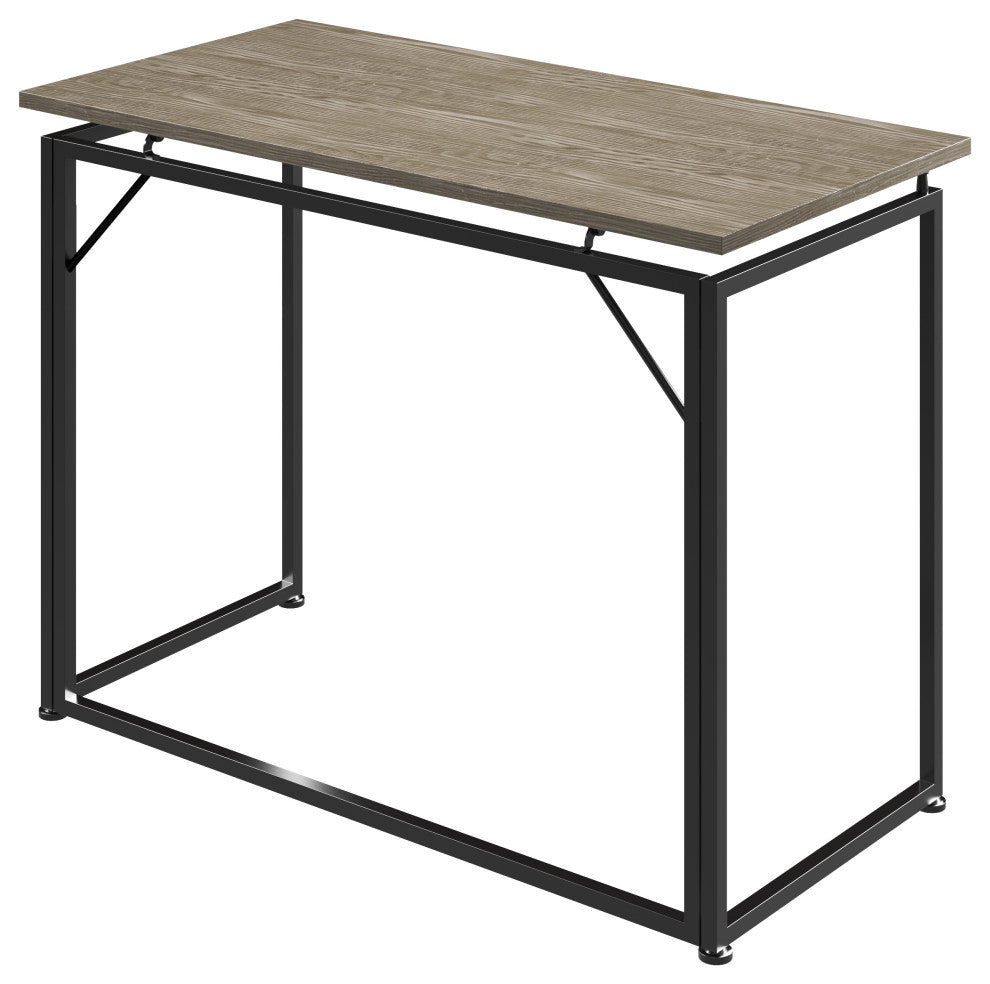 Techni Mobili Space Saving Folding Desk, Grey