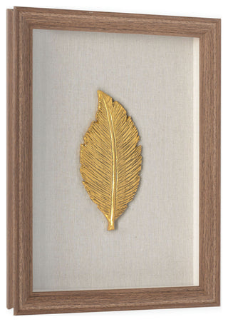 Golden Leaves Ii Shadow Box