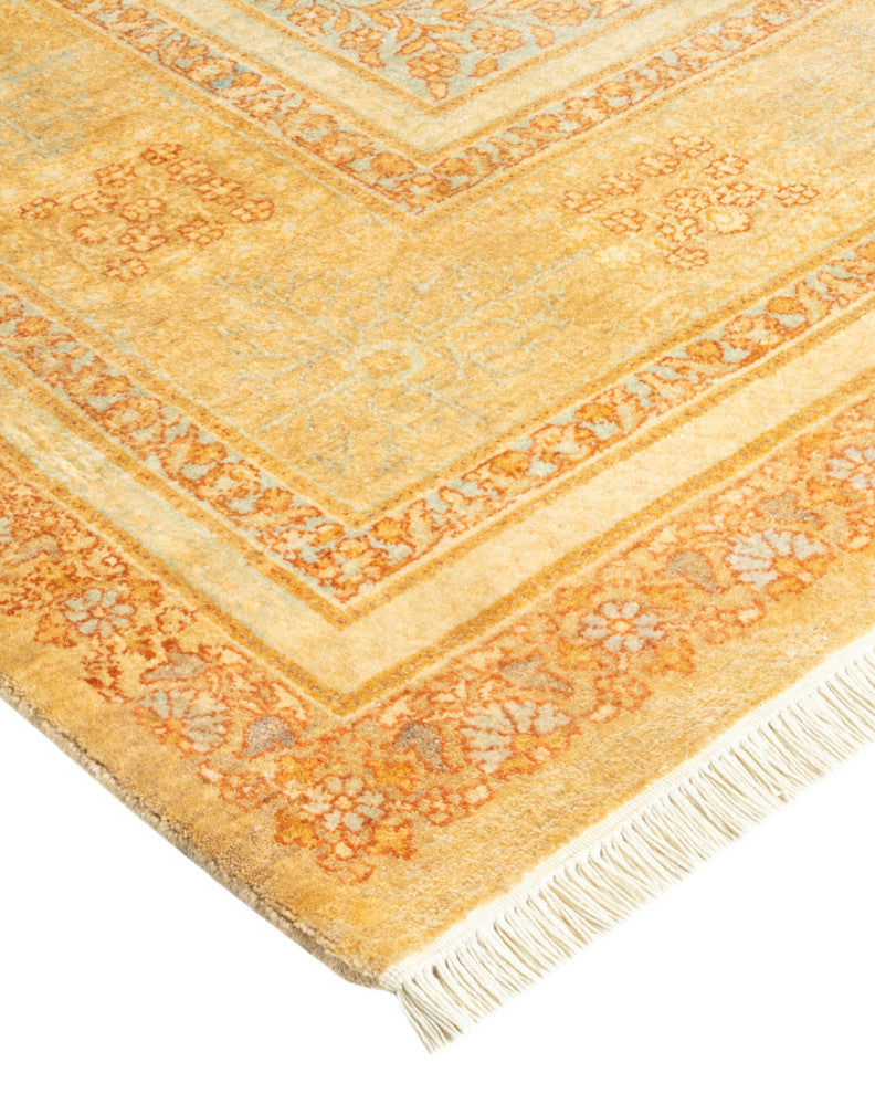 Mogul, One-of-a-Kind Hand-Knotted Area Rug Yellow, 6' 3 x 8' 10