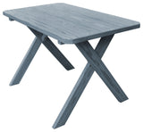 Pine 5' Cross-Leg Table, Gray Stain
